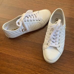 GBG white flat tennis shoes size 8.5